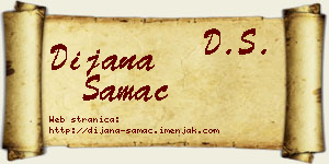 Dijana Samac vizit kartica